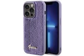 Mobil - Deksel og etui - GUESS Sequin Script Metal case for iPhone 15 Pro - purple - 3666339176242