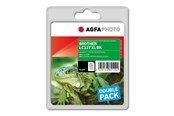Printertilbehør blekk/toner - Agfa Photo Multi pack - 2-pack - black - compatible - ink cartridge (alternative for: Brother LC127XLBKBP2) - APB127BDUOD