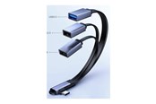 USB - MicroConnect - USB-C adapter kit - 24 pin USB-C - 12 cm - MC-USBCANG-USBA3WAY