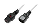 Strømkabel (intern) - MicroConnect - power cable - power IEC 60320 C13 to IEC 60320 C14 - 2 m - MC-C13C14LOCK-2MW