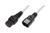 Strømkabel (intern) - MicroConnect - power cable - power IEC 60320 C13 to IEC 60320 C14 - 1.5 m - MC-C13C14LOCK-1.5MW