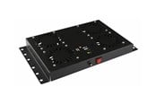 Rackskap - Lanview by Logon - rack roof mount fan assembly - analogue controlled built-in UK plug - 1U - RAF120BL-UK