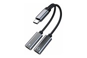 USB - MicroConnect USB-C to USB-C headphone / charging adapter - 13 cm - MC-USBC-CFCF