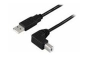 USB - MicroConnect - USB cable - USB Type A to USB Type B - 10 m - USBAB2ANGLE10