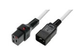 Strømkabel (intern) - MicroConnect - power cable - IEC 60320 C19 to IEC 60320 C20 - 3 m - MC-C19C20LOCK-3M-W