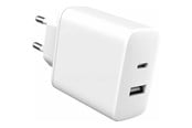 Mobil - Adaptere og ladere - eSTUFF INFINITE power adapter - 100% recycled plastic EU plug - USB Type A 24 pin USB-C - 32 Watt - ES637031