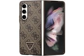 Mobil - Deksel og etui - GUESS Leather 4G Triangle Strass case for Samsung Galaxy Z Fold 5 - brown - 3666339173920