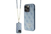 Mobil - Deksel og etui - GUESS GUHCP15LP4TDSCPB iPhone 15 Pro 6.1" blue/blue hardcase Crossbody 4G Metal Logo - 3666339147105