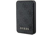 Nødlader - GUESS Powerbank 15W GUPB5LP4GEGK 5000mAh black/black 4G Leather Metal Logo - 5000 mAh - 3666339171377