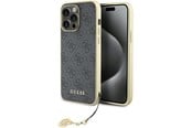 Mobil - Deksel og etui - GUESS 4G Charms Collection case for iPhone 15 Pro Max - gray - 3666339171698
