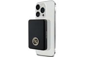Nødlader - GUESS MagSafe 4G Strassed Metal Logo induction power bank 15W 5000mAh - black - 5000 mAh - 3666339172152