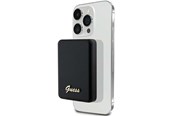 Nødlader - GUESS MagSafe Metal Script Logo induction power bank 5W 3000mAh - black - 3000 mAh - 3666339171353