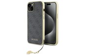 Mobil - Deksel og etui - GUESS 4G Charms Collection case for iPhone 15 Plus - gray - 3666339171674