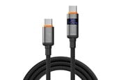 USB - X2O Longlife LED Display 100W USB-C/C cable 1.5M - Black - USB C-C LED 5A100W CABLE 1.5M