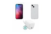 Mobil - Andre tilbehør - eSTUFF - accessory kit for mobile phone - charger cover glass - ES-KIT-IPH14