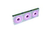 Kabinettvifte - Lian Li UNI FAN SLINF FLEX 120 (3-pack) with controller - Kabinettvifte - 120mm - Hvit med RGB-lys - 30 dBA - 12SLIN1F3W
