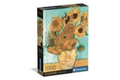 Puslespill - Clementoni Museum Sunflowers Jigsaw Puzzle – Compact Box 1.000 pieces 2D Puslespill - 39966