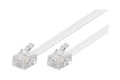 Nettverkskabel - Deltaco DEL-160C - phone cable - 2 m - white - Hvit - DEL-160C
