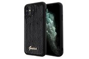 Mobil - Deksel og etui - GUESS Sequin Script Metal case for iPhone 11 / Xr - black - 3666339172770