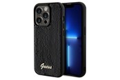 Mobil - Deksel og etui - GUESS Sequin Script Metal case for iPhone 14 Pro - black - 3666339172855