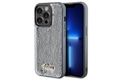 Mobil - Deksel og etui - GUESS Sequin Script Metal case for iPhone 14 Pro - silver - 3666339173135