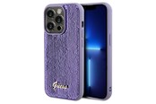 Mobil - Deksel og etui - GUESS Sequin Script Metal case for iPhone 14 Pro Max - purple - 3666339176211