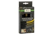 Arts & Crafts - Tilbehør - Nassau Acrylic Marker Set Gold & Silver - 5 pcs. - AR017005