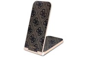 Mobil - Adaptere og ladere - GUESS 4G Pattern MagSafe foldable 2in1 15W inductive charger - brown - 3666339170172