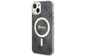 Mobil - Deksel og etui - GUESS 4G MagSafe case for iPhone 15 Plus / 14 Plus - black - 3666339194550