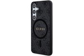 Mobil - Deksel og etui - GUESS 4G Collection Leather Metal Logo MagSafe Case for Samsung Galaxy S24 - Black - 3666339241452
