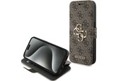 Mobil - Deksel og etui - GUESS 4G Metal Logo case for iPhone 15 Pro - brown - 3666339194444