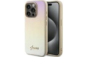 Mobil - Deksel og etui - GUESS Saffiano Iridescent Script case for iPhone 14 Pro - gold - 3666339225049