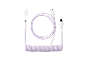 Tastatur - Keychron Spiralformet Aviator USB 8K-kabel med rett kontakt (Light Purple) - Tastaturkabel - Lilla - Cab-34