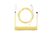 Tastatur - Keychron Spiralformet Aviator USB 8K-kabel med rett kontakt (Yellow) - Tastaturkabel - Gul - Cab-33