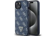 Mobil - Deksel og etui - GUESS 4G Triangle Metal Logo case for iPhone 15 Plus / 14 Plus - blue - 3666339225919