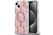 Mobil - Deksel og etui - GUESS IML GCube MagSafe case for iPhone 15 Plus / 14 Plus - pink - 3666339221997