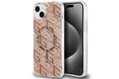 Mobil - Deksel og etui - GUESS IML GCube MagSafe case for iPhone 15 Plus / 14 Plus - brown - 3666339222130