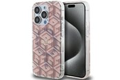 Mobil - Deksel og etui - GUESS IML GCube MagSafe case for iPhone 15 Pro Max - pink - 3666339222017
