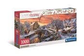Puslespill - Clementoni HQC Panorama Jigsaw Puzzle: Christmas over the Bridge 1000 pieces 2D Puslespill - 39999