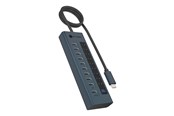 USB-hub - ICY BOX IB-HUB1450-C31 - hub - 10 ports USB-hub - 10 porter - Blå - IB-HUB1450-C31