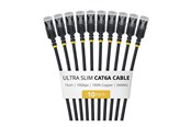 Nettverkskabel - StarTech.com Startech patch cable - 15 cm - black - Svart - 6ASTP34BKS15CM10PK