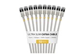 Nettverkskabel - StarTech.com Startech patch cable - 15 cm - grey - Grå - 6ASTP34GRS15CM10PK
