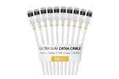 Nettverkskabel - StarTech.com Startech patch cable - 30 cm - white - Hvit - 6ASTP34WHS30CM10PK