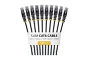 Nettverkskabel - StarTech.com Startech patch cable - 25 cm - black - Svart - N6PAT25CMBKS10PK