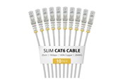 Nettverkskabel - StarTech.com Startech patch cable - 25 cm - grey - Grå - N6PAT25CMGRS10PK