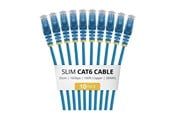 Nettverkskabel - StarTech.com Startech patch cable - 25 cm - blue - Blå - N6PAT25CMBLS10PK