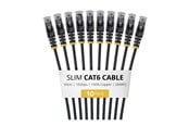 Nettverkskabel - StarTech.com Startech patch cable - 50 cm - black - Svart - N6PAT50CMBKS10PK