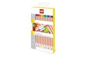 LEGO® - Euromic 52064 LEGO Kontorrekvisita 12 Fargeblyanter med 2 LEGO-kloss topper - 52064