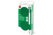 Skoleutstyr - LEGO Låsbar notatbok med 1×2 klossdesign og grønn gelpenn - 4003064-53697