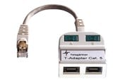 Nettverkskabel - Roline Telegärtner T-Adapter ISDN/ISDN - Grå - 0.1m - 21.17.3034